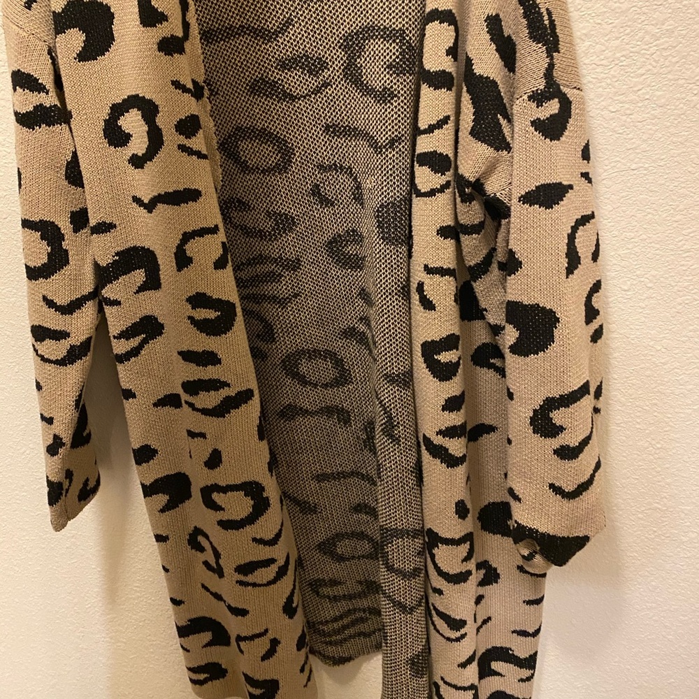 Cheetah print cardigan